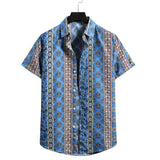 Men Shirt Fashion Slim Fit Shirts Short Sleeve Shirt Large Size Casual Beach Style Shirts Spring/Summer Men's Short Sleeve Flower Shirt