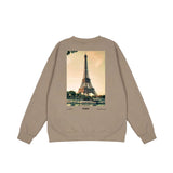 Fog Sweatshirt Essentials Long Sleeve round Neck Sweater Autumn and Winter Paris Eiffel Tower Limited Sunset Edition Brushed Hoody