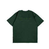Men T Shitrs Solid Color Letters Embroidered Crew Neck