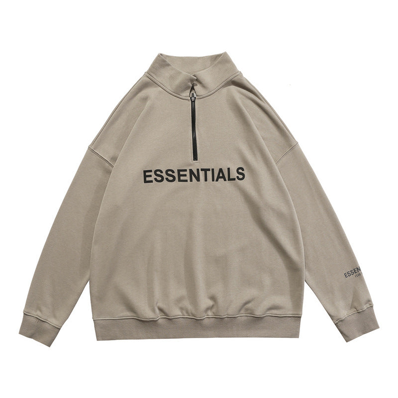 Fog Fear of God Sweatshirt Jacket Fog Half Zipper Loose Pullover Sweatershirt