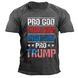 Man T Shirt Casual round Neck Printed Loose Pullover