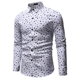 Men's Clothing Print Long Sleeve plus Size Sports Retro Fashion Casual Men Shirt