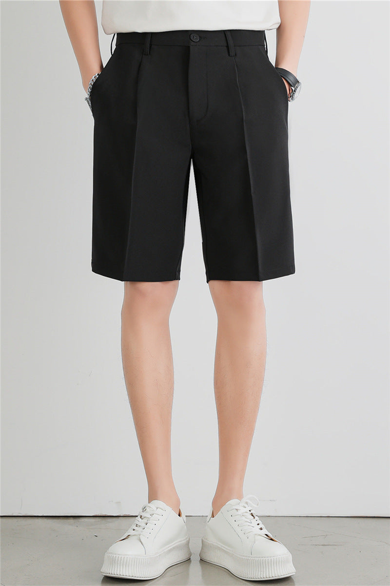 Men Bermuda Shorts Summer Suit Shorts Men's Straight