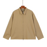 Fog Essentials Coats Autumn and Winter Fog Seventh Season Double Line Stone Washed Distressed Jacket Coat Men and Women Same Style