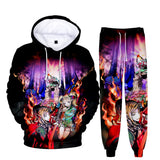 Anime Hoodie Hoodies Pullover Cosplay Costume Sweater Autumn and Winter Hooded Sweatshirt and Sweatpants Men