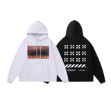 Autumn And Winter Sunset Flamingo Arrow Hooded Sweater For Men And Women