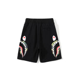 A Ape Print Shorts Fashion Brand Summer Loose Casual Double Camouflage on Side Shark Head Shorts Cropped Pants