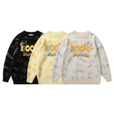 Men Fall Outfits Bear Cute Couple Sweater Casual Knitted Top