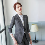 Women Pants Suit Uniform Designs Formal Style Office Lady Bussiness Attire Fall Winter Fashion Professional Work Clothes Suit