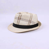 Fedora Hat Men's Top Hat Middle-Aged and Elderly Sun Hat Retro British Jazz Hat