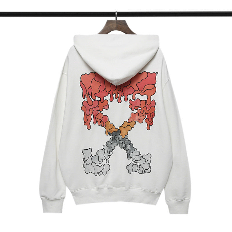 Autumn And Winter Printed Long-Sleeved Hooded Terry Sweater