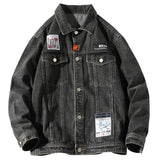 Spring Denim Jacket Men's Loose-Fitting Jacket Top plus Size Casual Men Denim Jacket