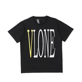 Vlone Men's and Women's Loose Couple plus Size Retro Sports ShortSleeved Tshirt
