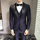 Men Tuxedo the Gooomsman Suit Host Slim Fit One Button Men's Suit Large Size Suit Dress Banquet