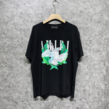 Amiri T Shirt Color Parrot Printing Casual Round Neck