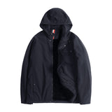 Men plus Size Coats Winter Cotton Coat with Solid Color Coat Thickened Fleece-Lined Warm-Keeping Cotton Clothing Top