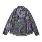 Men Fall Fall Hip Hop Smiley Graffiti Printing Plaid Long Sleeve Shirt