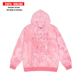 Mens Fall Outfits Hooded Sweater Vintage Tie-Dyed Bear Printed Top