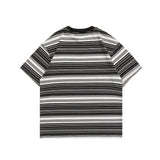 2022 Summer Man T Shirt Striped Loose