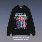 Men Fall Outfits Hip Hop Rock Retro Hooded Sweater Top Hoodie Coat