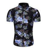 Men's Summer Men's Loose Short Sleeve Shirt Printed Shirt Casual Beach Men's Shirt