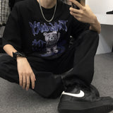 Harajuku Clothing Men's Tshirt Classic Shirts Summer Vintage Printed Casual round Neck Short Sleeves T-shirt for Men