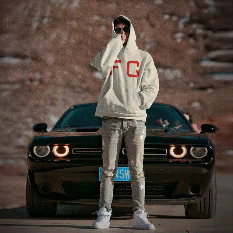 Fog Fear of God Hoodie Chest Big Red Letter FG Hooded Sweater Loose Couple Coat