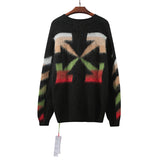 Men'S Sweater Plus Size Keep Warm Autumn And Winter Casual Fashionable Arrow Gradient Owt