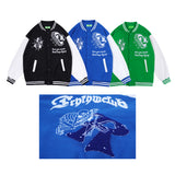 Men Fall Outfits Baseball Uniform Autumn Sports Casual Jacket Loose Couple Jacket