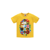 A Ape Print for Kids T Shirt Baby Milo Multi-Color Blocks round Neck Cartoon