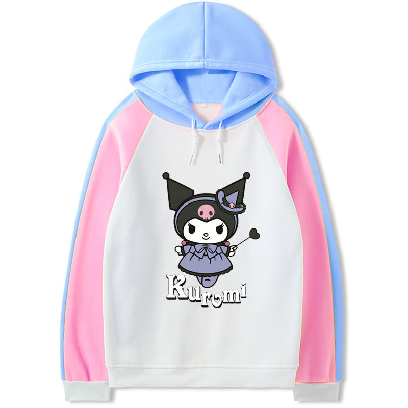 Kuromi Hoodie Winter Long Sleeve Printed Casual plus Size Loose Top