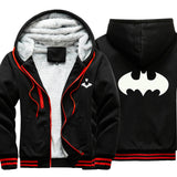 Batman Hoodie Cardigan Sports Fleece Padded