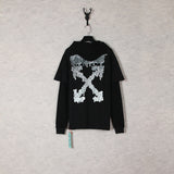 Autumn And Winter Melting Gradient Arrow Hooded Fake Two Pieces Sweater For Men And Women