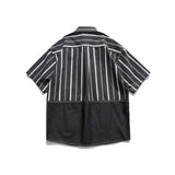 Men's T Shirt Summer Casual Short Sleeve Shirt for Summer Retro Men's Lapel Shirt Casual Loose Striped Color Matching