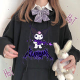 Kuromi Hoodie Gothic Style JK Uniform Coat Student Oversize Harajuku Sweatshirt