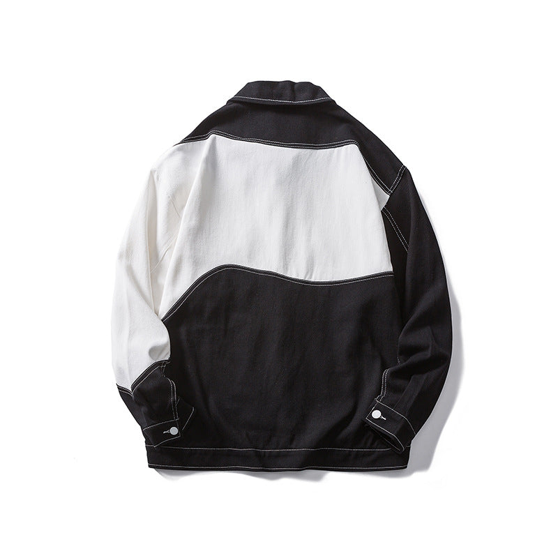 Men's Wear Workwear Jacket Men Spring plus Size Retro Sports Baseball Uniform Men Versatile Casual Coat Men's Jacket Men Shacket