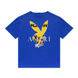 Amiri T Shirt Yellow Rabbit Head Beauty Casual Round Neck