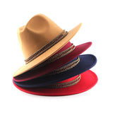 Fedora Hat British Gentleman Fedora Hat Men's and Women's Woolen Felt Top Hat