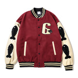 Men Fall Outfits Baseball Uniform Jacket Pilot Leather Jacket