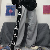 Harajuku Clothing Men Classic Retro Pants Straight Leg Pant Vintage Printed Loose Boys Pants Straight Casual Trousers