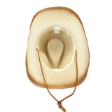 Wester Hats Spring and Summer Western Men and Women Straw Cowboy Hat Outdoor Seaside Sun Protection Hat Beach Hat