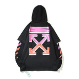 Arrow Print Hoodie Sweater Men'S And Women'S Loose Coat