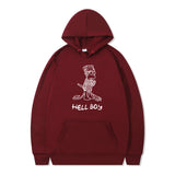 Maroon Graphic Hoodie Hell Boy