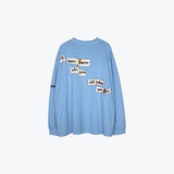 Mens Fall Outfits Washed Distressed Long-Sleeved T-shirt Hip Hop Casual