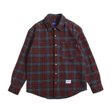 Men Shacket Long Sleeve Autumn Shirt Fall Lapels Cardigan Casual Loose Plaid Shirt