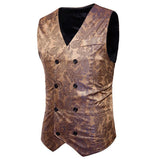 Tuxedo Vests Men Suit Vest Casual Coat Vest Fashion Printed Gentleman Men's Color Matching