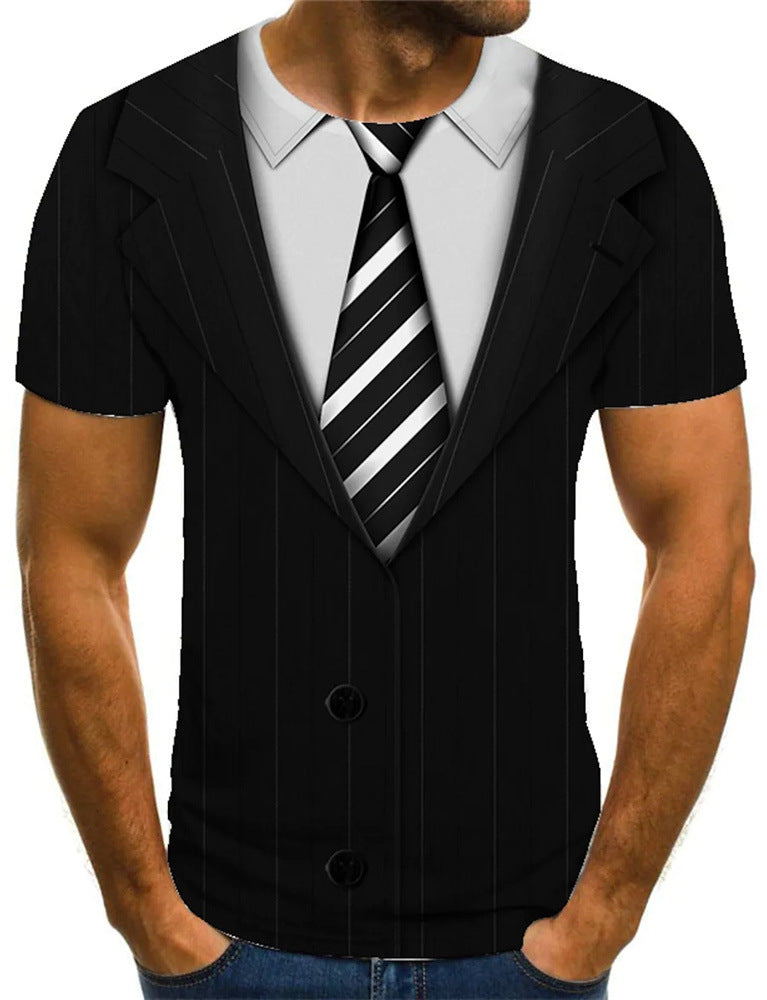 3D T Shirt Suit Fake Two Pieces 3D Printing