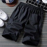 Mens Cargo Shorts Cotton Summer Pirate Shorts Men's Casual Sports Shorts Loose Men's Beach Pants Overalls Middle Pants Men