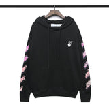 Autumn And Winter Red Gradient Arrow Pattern Hooded Sweater For Men And Women