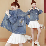 Denim Sparkle Jacket Women's Clothing Spring Loose Spring and Autumn